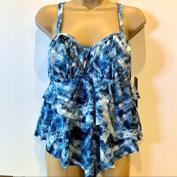 torrid Other - NWT Torrid Blue & White Swim Tankini‎ 12